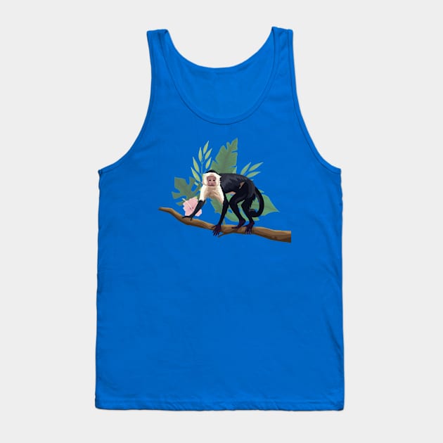 capuchin monkey tree branch Tank Top by Mako Design 